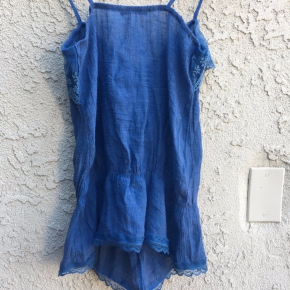 Timing Blue Embroidered Lace Tank - Picture 3 of 5